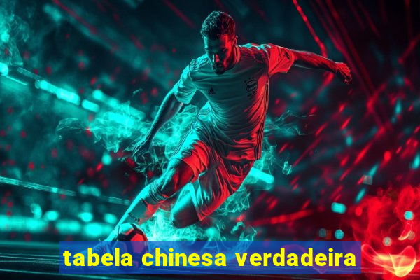 tabela chinesa verdadeira